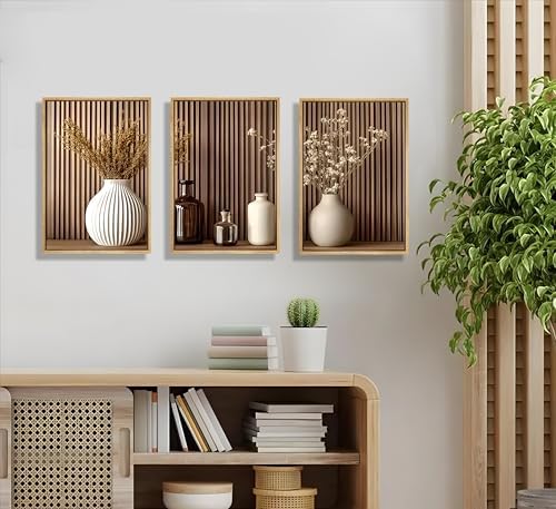 JWDXNOOK 3Pcs Minimalist Floral Canvas Wall Art 12x16 inches Unframed - Image 5