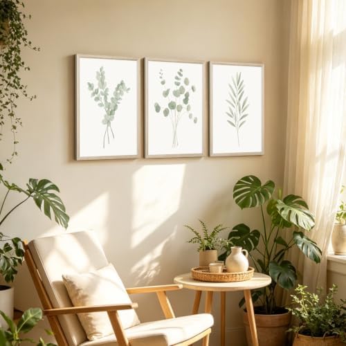 Sage Green Botanical Wall Art Deor Eucalyptus Leaf Pictures Plant Prints - Image 4