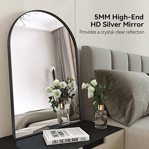 Brightify Arched Mirror, 30 x 40 Inch Black Arch Mirror - Image 4