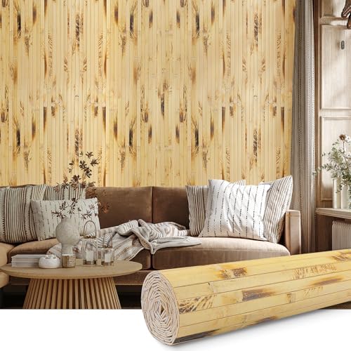 FONUNO Bamboo Wall Panel Bamboo Pole Wrap Roll by FONUNO