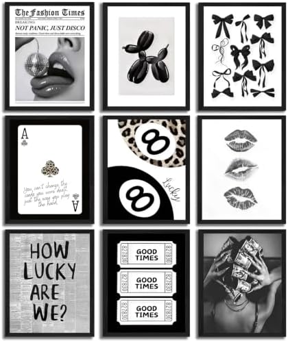 ZBMYYGO Trendy Black and White Wall Art, Vintage Fashion Leopard Canvas Posters by Unknown