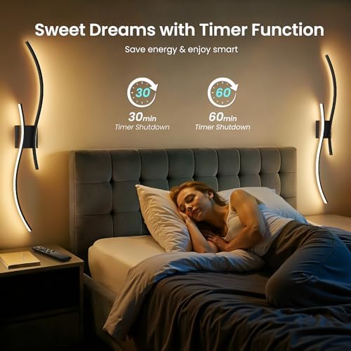 10000mAh Battery Operated Wall Sconces Set of 2, 31.5 Inch - Image 6
