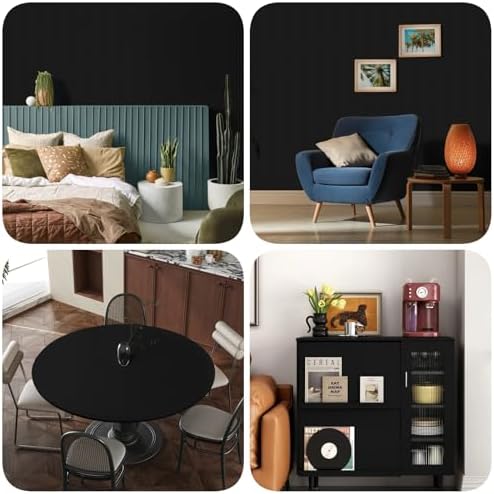 Black Peel and Stick Wallpaper Self-Adhesive Contact Paper Tear Resistant - Image 5