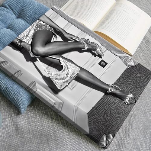 High Fashion Poster Trendy Black and White Wall Art Retro Girl Room Decor - Image 2
