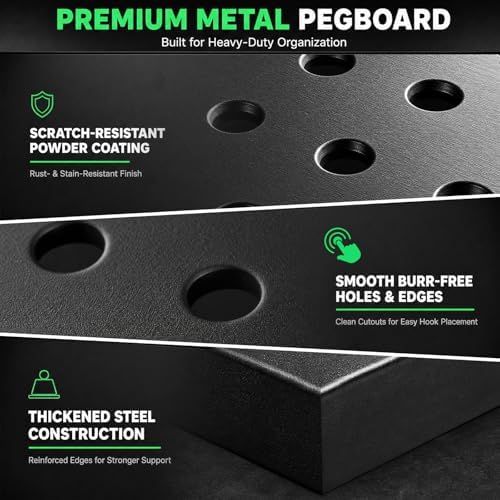 15x17 Heavy Duty Metal Pegboard Panel 4-Pack - Image 5