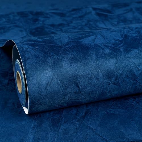 ReWallpaper Royal Blue Velvet Wallpaper Textured Dark Blue Wallpaper Peel and by ReWallpaper