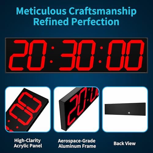 CHKOSDA Large Digital Wall Clock 28 Inch - Image 6