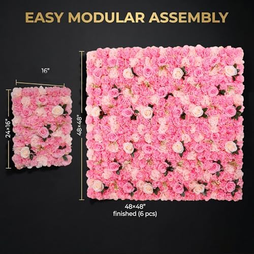 Flower Wall Backdrop 2 Panels 16×24 Inch - Image 2