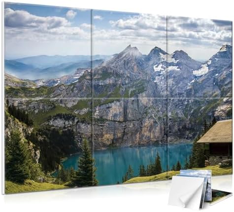 JBER 6 Pack Art Acoustic Panels 72" x 48", Lake Oschenis by JBER