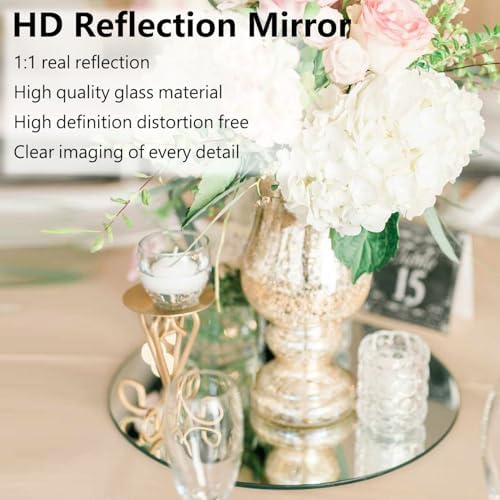 12 inch Glass Round Wall Mirror, Decorative Circle Mirror - Image 3