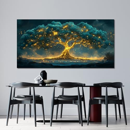 Canvas Wall Art Decor Artwork for Walls Green Wall Art Decor Large Tree of Life - Image 5