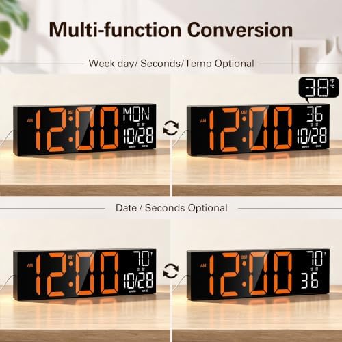 JALL 30" Oversized Digital Wall Clock - Image 3