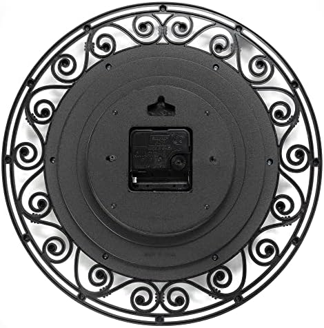 Park Madison Decorative Iron Style Wall Clock 12 Inch Silent Battery Operated - Image 5