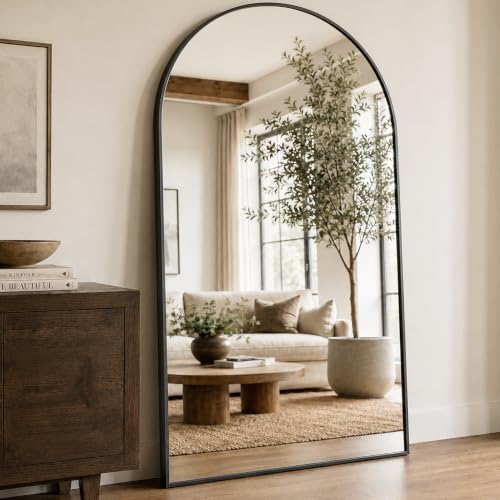 90''x46'' Oversized Full Length Mirrors, Arched Floor Mirror by TinyTimes