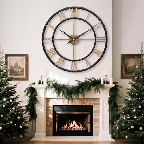 24 Inch Metal Large Wall Clock - Image 3