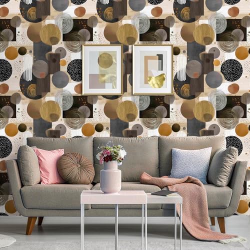 Modern Abstract Peel and Stick Wallpaper, Mid Century Geometric Wallpaper - Image 7