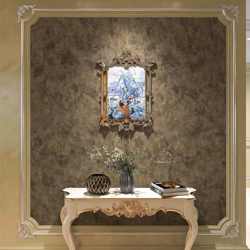 Wall Paper Peel and Stick Modern Mid Century Wallpaper Gold/Brown/Copper - Image 4