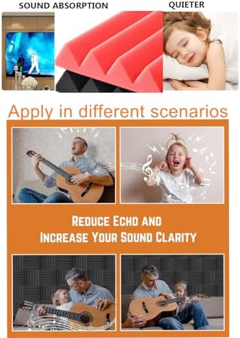 Acoustic Foams Panels 24 Pack 2" x 12"x 12" Sound Proof Foam Panels - Image 4