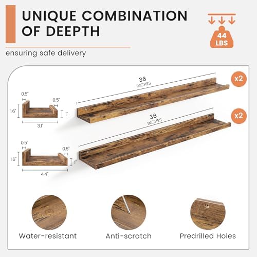 FLYJOE Floating Picture Ledge Shelves - Image 3