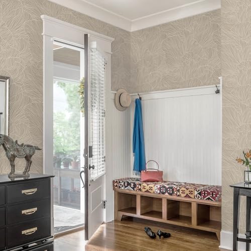 Heroad Peel and Stick Wallpaper Boho Brown Contact Paper 17.3"x78.7" Striped - Image 6