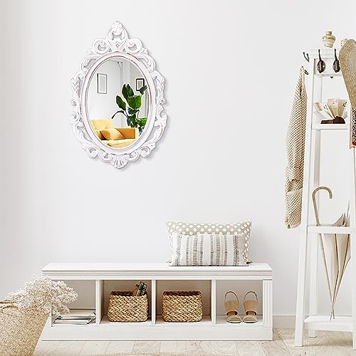 Wall Mirror Oval Baroque Style Vintage Mirrors - Image 7
