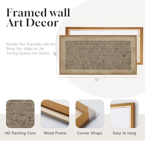 Large Framed Wabi Sabi Abstract Wall Art - Image 5