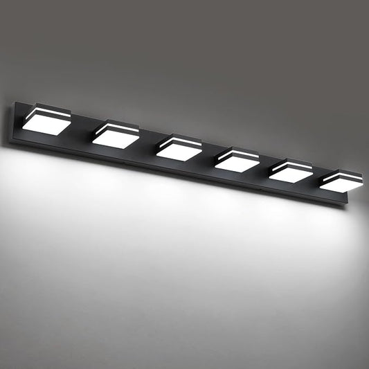 SineRise LED Modern Bathroom Vanity Light Fixtures, Matte Black Modern Acrylic by SINERISELIGHTING