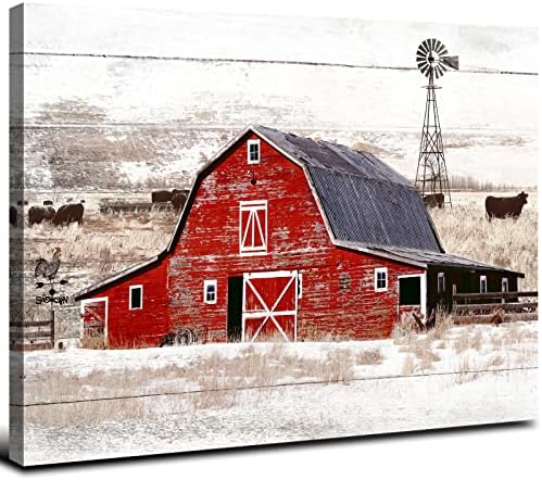 Country Farmhouse Barn Wall Art Windmill Wall Decor by AREBOLOLLC