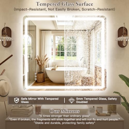40"x36" LED Bathroom Mirror - Image 3