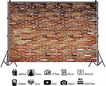 YYNXSY 10x10FT Large Fabric Brick Background - Image 4