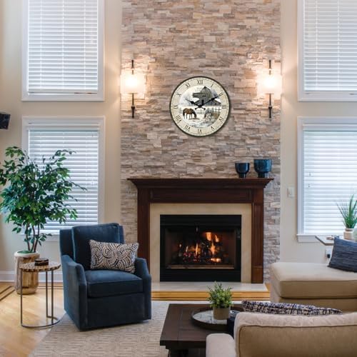Large Farmhouse Wall Clocks Battery Operated 24 Inch - Image 3