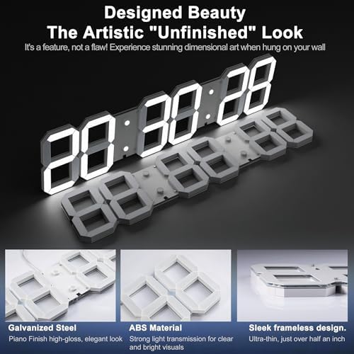 CHKOSDA 27 Inch Large 3D LED Digital Wall Clock - Image 4