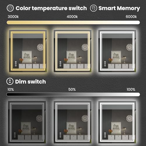 28x32 Inch LED Bathroom Mirror - Image 2