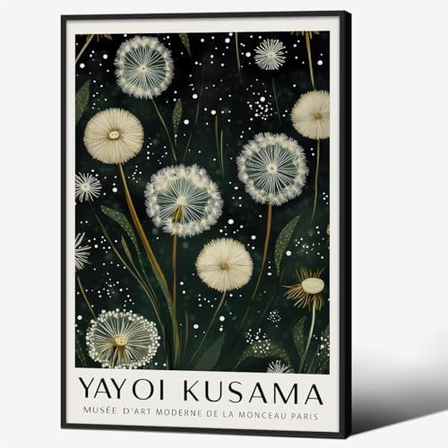 Japanese Green Botanical Flower Poster Vintage Nature Dandelion Wall Art 24X36 by rumlud