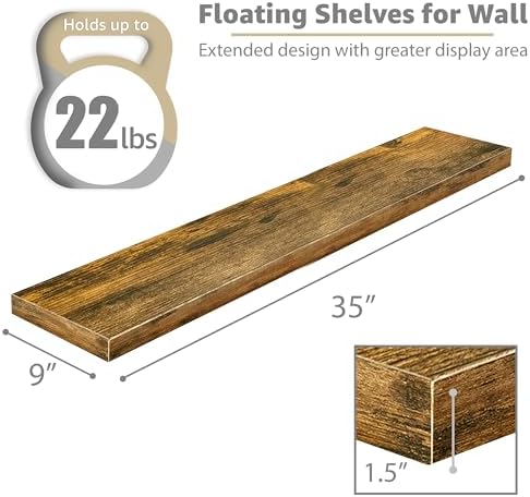 Sorbus Floating Shelves for Wall Storage - Image 3