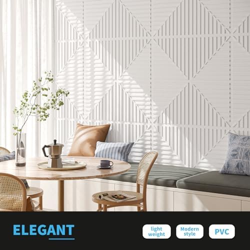 Art3d 12-Pack 2 x 2 ft 3D Textured Drop Ceiling Tiles, 24 x 24 in - Image 2