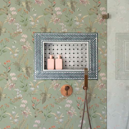 Simon&Siff Vintage Floral Peel and Stick Wallpaper 800" x 17.3" - Image 3