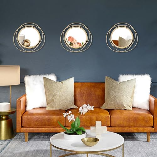 3 Set Sunburst Round Mirrors for Wall Decor Bedroom Bathroom - Image 2