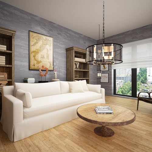 31.5x157inch Extra Wide Light Grey Concrete Wallpaper Peel and Stick Silver - Image 5