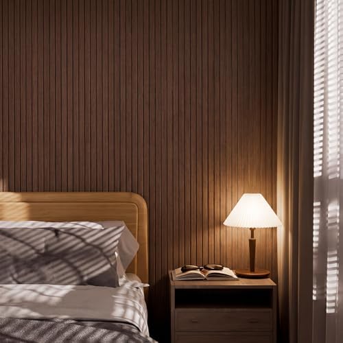 Geelin Peel and Stick PVC Wood Slat Wall Panel Decor 118" x 15.75" - Image 5