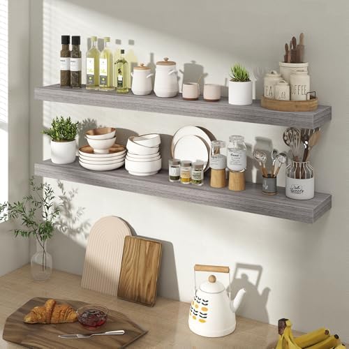Acovy 40 Inch Floating Shelves for Wall 2 Pack, Wall Mounted Floating Shelf - Image 2
