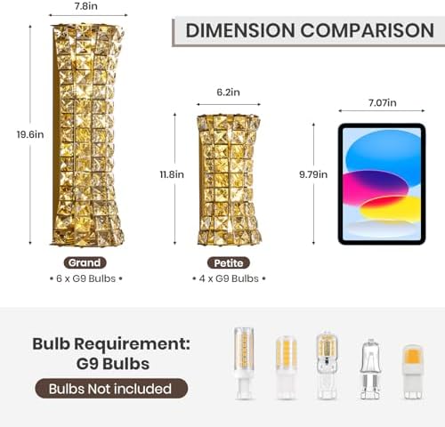 Crystal Wall Sconces, Modern Wall Light Fixtures - Image 4