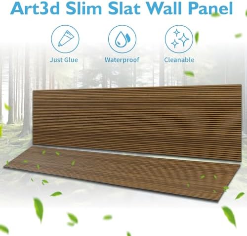 Art3d Fine Bar Design Slim Slat Wall Panel, 104 x 12 Inch - Image 5