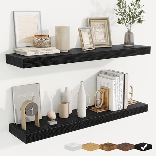 Floating Shelves for Wall, Wall Mounted Wood Shelves by Fuqing