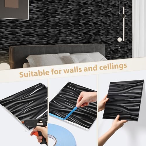 Heikki 30 Pack 3D Wall Panel for Interior Wall Décor, PVC Flower Textured Wall - Image 3