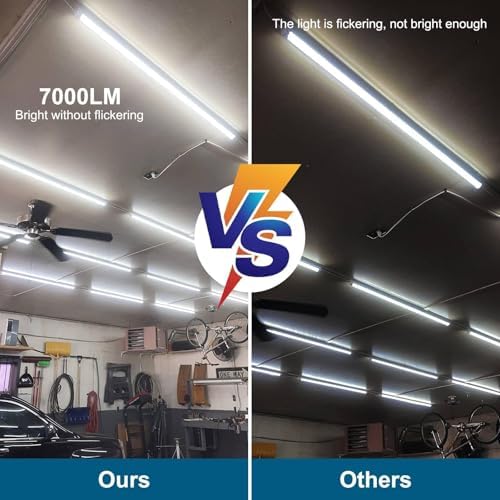 AQIQUUT Led Shop Lights 4FT 50W 6500K 7000LM Clear White, Shop Light 4FT 110V - Image 5