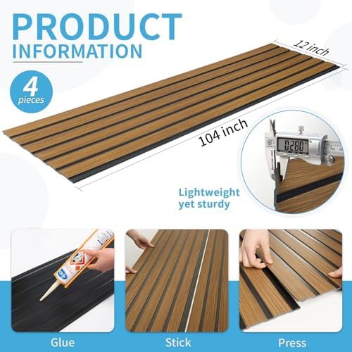 Art3d Six-Grid Design Slim Slat Wall Panel, 104 x 12 Inch - Image 6