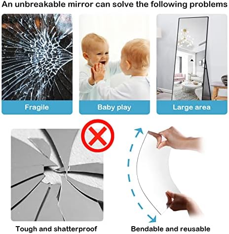 SLDIYWOW Wall Mirror Full Length, Safety Unbreakable Mirror Great - Image 4