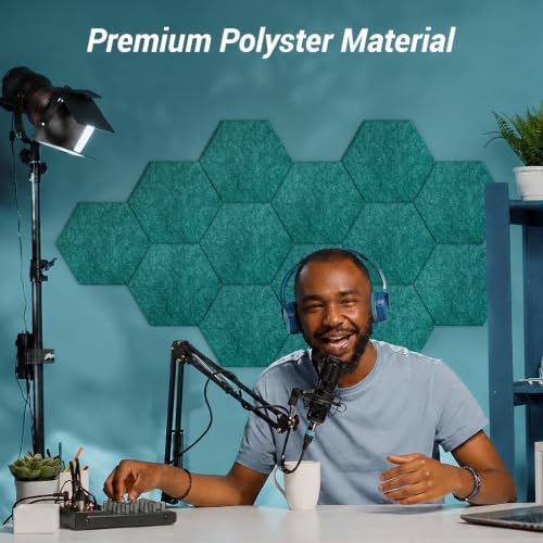 TONOR 12 Pack High Density Hexagon Acoustic Panels - Image 2