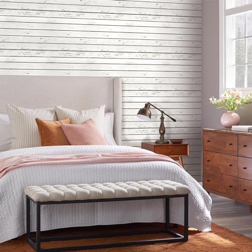 Commomy 3D Faux Wood Wall Stickers Peel and Stick 10 Pcs 11.8" x 11.8" - Image 2